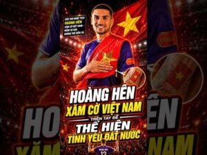HOÀNG HÊN XĂM CỜ VIỆT NAM LÊN TAY THỂ HIỆN TÌNH YÊU ĐẤT NƯỚC