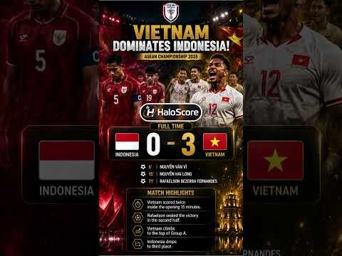 🇮🇩 Indonesia 0-3 Vietnam | AFF Cup 2026 Highlights #indonesiavstimorleste #footballshorts #football
