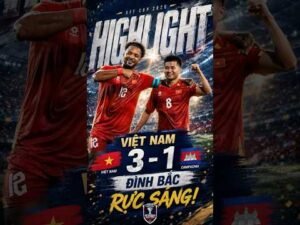 Highlight Việt Nam 3-1 Campuchia: ĐÌNH BẮC 1 CHỌI 3 GÂY SỐC ĐÔNG NAM Á!