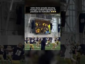 Notre Dame Football Using Michigan Football Highlights for Motivation at Practice