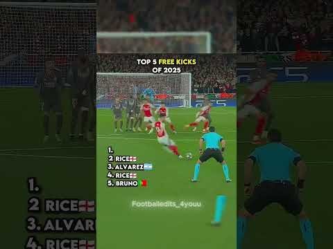 Top 5 Free Kicks of 2025 #football #freekick #goals #footballhighlights #fyp #goaloftheyear #soccer