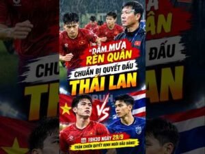 Đội tuyển Việt Nam dầm mưa ‘rèn quân’, chuẩn bị quyết đấu Thái Lan #tintuc #youtubeshorts